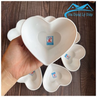 Chén bát hình trái tim bày xôi chè mâm cúng Nhựa Melamine cao cấp