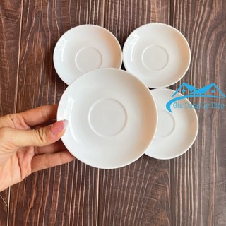Dĩa sứ tròn nhỏ dùng để lót tách uống trà, cà phê