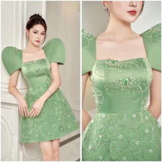ĐẦM LƯỚI HOA NỔI PHA LÊ TAY BƯỚM