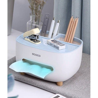 Hộp đựng khăn giấy để bàn xinh xắn mã ecoco màu xám mã E2009, Hộp để khăn giấy ecoco đa năng mẫu mới