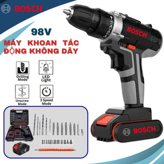Bộ máy khoan cầm tay không dây BOSCH 98V Máy vặn vít điện Máy khoan vít