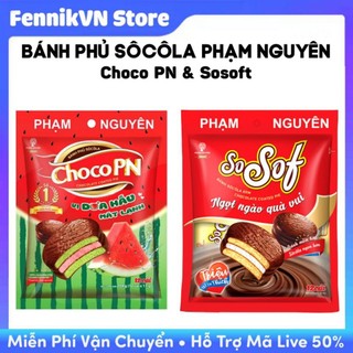 Bánh phủ sôcôla vị dưa hấu và nguyên bản / choco phạm nguyên / sosoft phạm nguyên / bánh bông lan solo nhiều vị lựa chọn