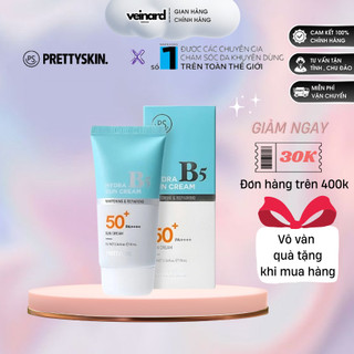 Kem chống nắng B5, chống nắng phổ rộng, kem chống nắng nâng tone Prettyskin, dưỡng ẩm da, mịn màng