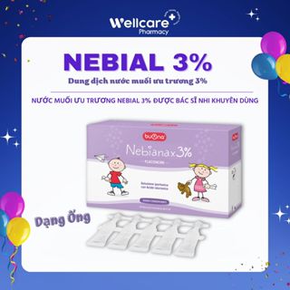 [BUONA Chính Hãng] Nebianax / Nebial 3% Nước muối ưu trương nhỏ mũi giảm nghẹt cho trẻ sơ sinh & trẻ nhỏ - Hộp 20 tép