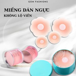 Miếng dán ngực GOMTAT chất liệu silicon cao cấp, che nhũ hoa tự thân nhiệt sử dụng nhiều lần