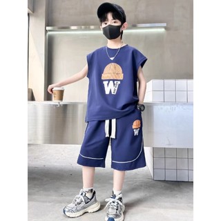 Set bộ quần áo bé trai mùa hè 18-45kg mẫu áo Ba Lỗ KIDS. Chất liệu đẹp, thoáng mát.HE11
