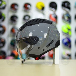 Mũ 3/4 LS2 OF600 COPTER Xám Xi Măng Bóng [Giá Bao Gồm VAT]