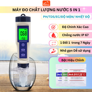  Máy đo chất lượng nước 5 trong 1 bút thử nước đo TDS EC PH Độ Mặn Nhiệt độ Độ chính xác cao Dễ sử dụng - Vistyle 