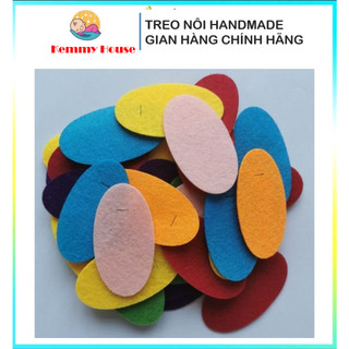 Miếng lót nỉ, phôi kẹp tóc bằng vải dạ cắt sẵn làm kẹp oval handmade size 5 cm và 6 cm