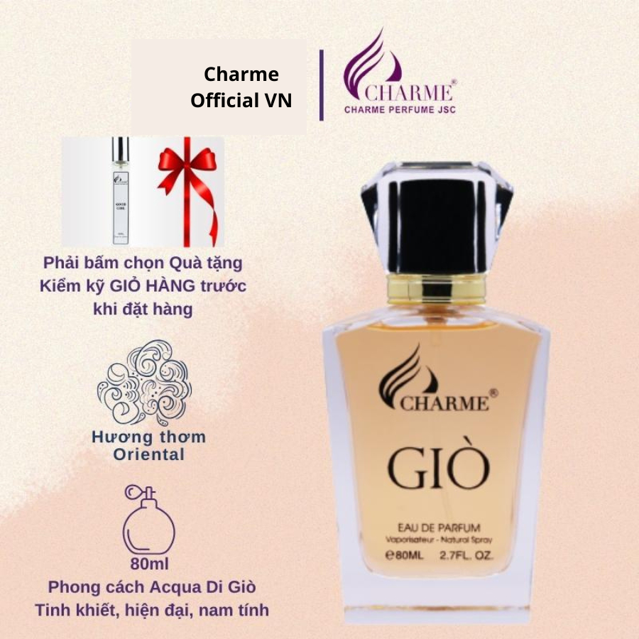 Nước hoa nam Charme Giò - Chai 80ml