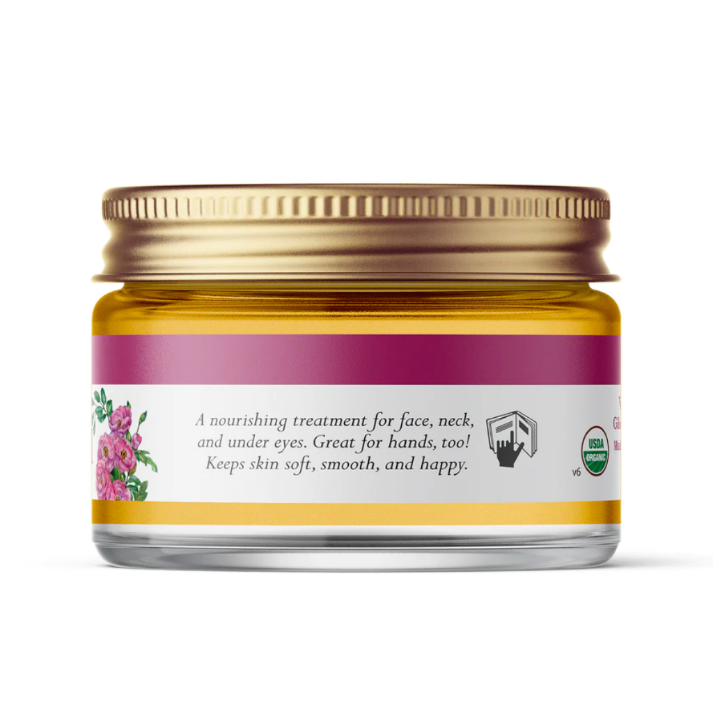 Sáp dưỡng da hoa hồng hữu cơ BADGER Rose organic beauty balm - Dưỡng ẩm sâu cho da khô và da lão hóa - 28g