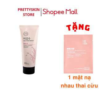 Sữa rửa mặt làm sáng da chiết xuất gạo the.face.shop rice water bright cleansing foam 150m