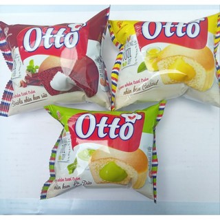 Bánh bông lan otto trứng tươi nhân kem 3 vị  .