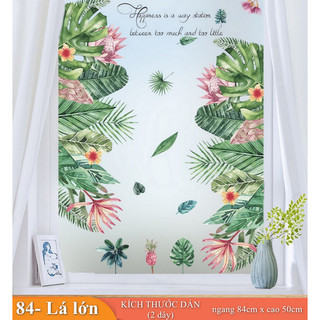 Decal dán tường cây cỏ hoa lá mẫu mới in sắc nét-ba2316