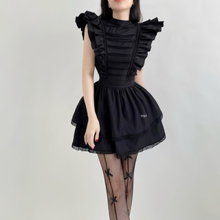 SEOMI - Đầm cotton viền ren thêu tiểu thư sang chảnh, cutout lưng tinh tế khoe dáng