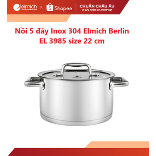 Nồi 5 đáy inox 304 elmich berlin el 3985 size 22 cm