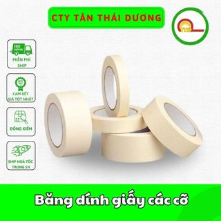 Băng dính giấy các cỡ dài 14 met_siêu dính