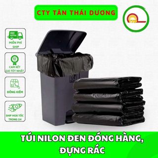  TÚI NILON ĐEN ĐÓNG HÀNG ĐỰNG RÁC CÁC CỠ VÀ TÚI RÁC CUỘN 