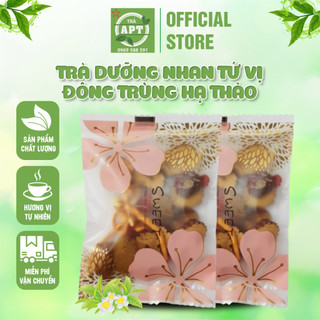 Trà dưỡng nhan tứ vị đông trùng hạ thảo - trà dưỡng nhan trà apt được sử dụng từ - long nhãn, kỷ tử, táo đỏ - hộp 20 gói