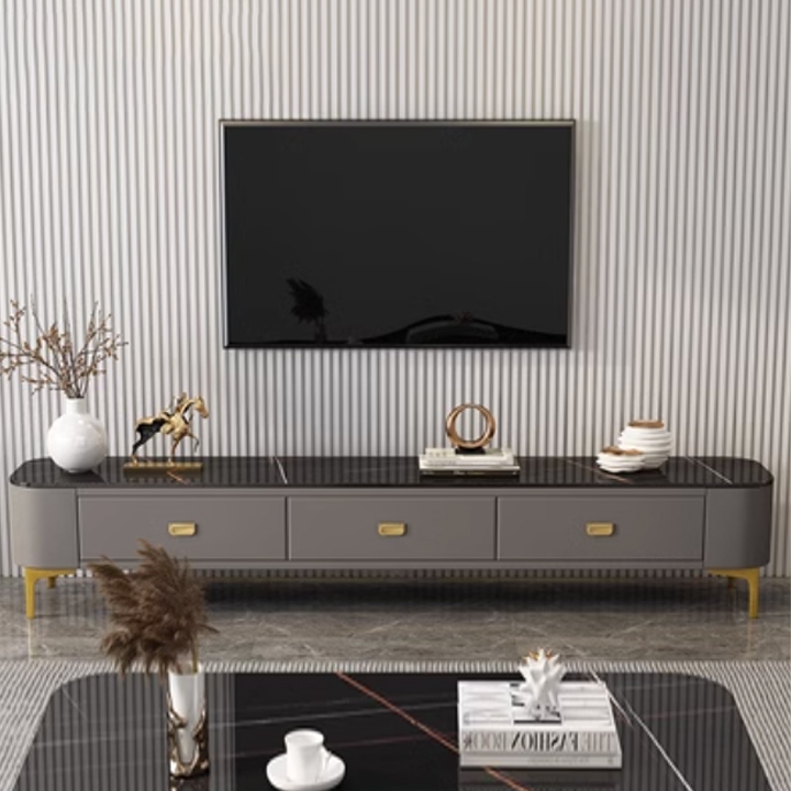 Kệ Tủ Tivi Cao Cấp, Kệ TiVi Phòng Khách, Tủ Trang Trí Phòng Khách Mặt Kính Cường Lực Cao Cấp M198