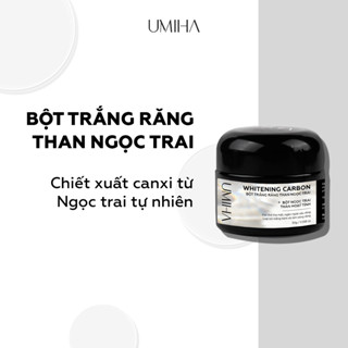 Trắng răng than Ngọc Trai UMIHA (30g) - Bột trắng răng thành phần Than hoạt tính, Canxi, Bột than tre