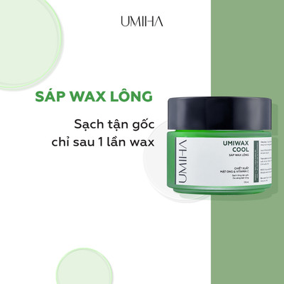 Wax lông UMIHA cool (75ml) - Bám dính x2 với Sáp wax lông chân tay, sạch tận gốc sau 1 lần wax lông