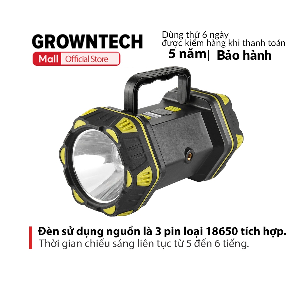 Đèn Pin Sạc Siêu Sáng HC-262 LED 8 Chế Độ Sáng Tích Hợp Sạc Điện Thoại, Thích Hợp Đi Cắm Trại, Dã Ngoại Có Quai Cầm