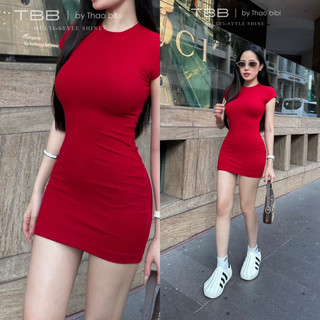 Váy thun cổ tròn Body Basic  Thiết Kế Cao Cấp TBB By THao Bibi