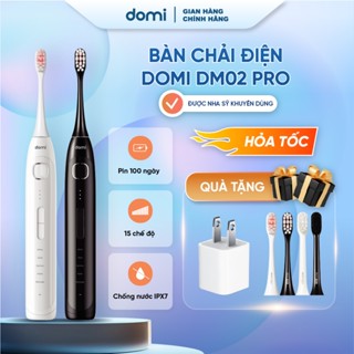 Bàn Chải Điện Domi DM02 Pro Siêu Sóng Âm, Giảm Mảng Bám, Làm Trắng Răng Chuẩn Nha Khoa
