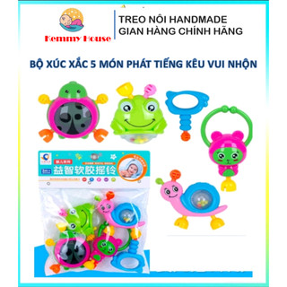 Bộ xúc xắc, lục lạc 5 món cho bé