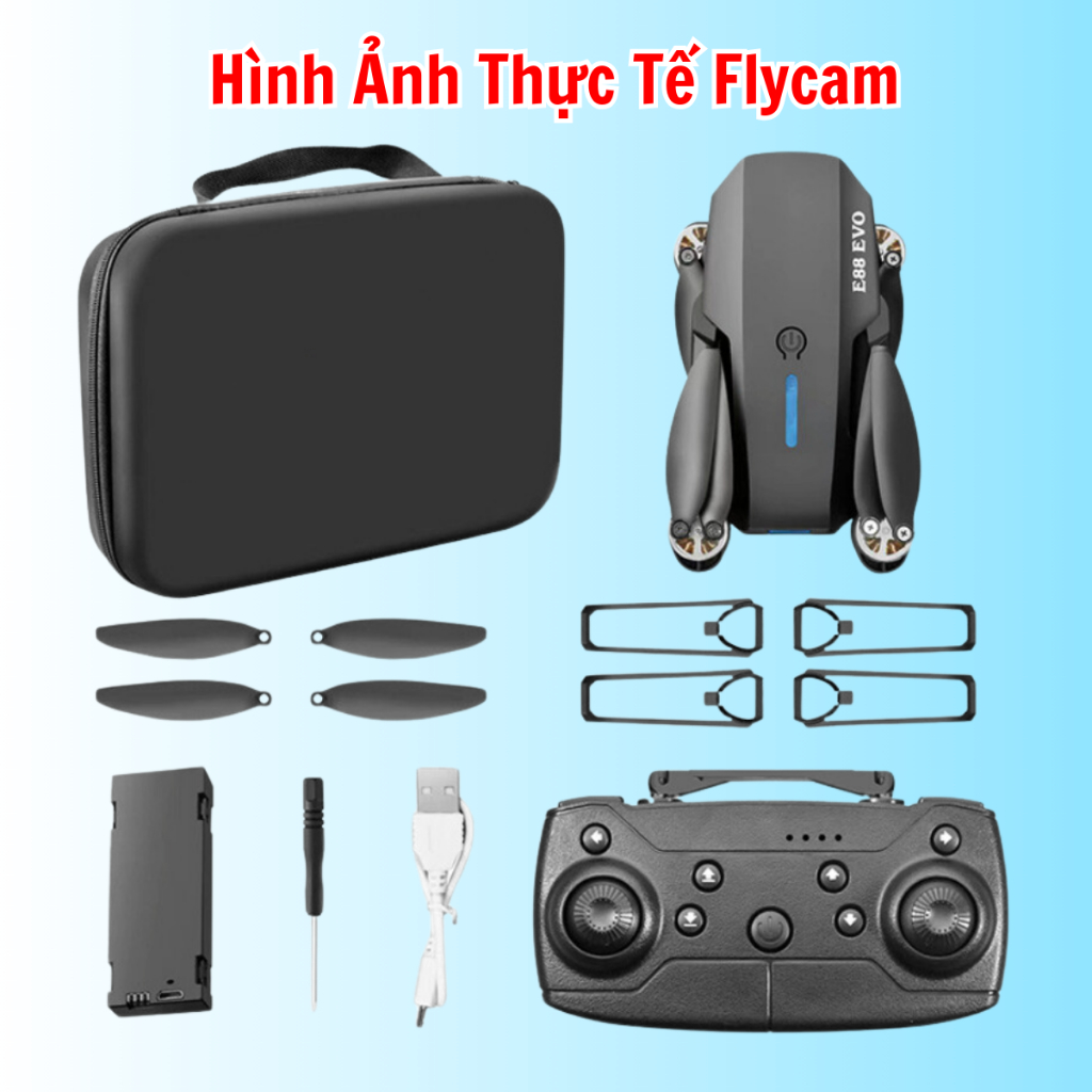 Drone mini - Flycam giá rẻ tập bay, động cơ không chổi than siêu bền, 2 camera 4k có cảm biến bụng giữ thăng bằng | BigBuy360 - bigbuy360.vn