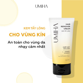 Tẩy lông vùng kín UMIHA (85ml) - Kem tẩy lông dành riêng tẩy lông vùng kín bikini da nhạy cảm với chiết xuất Cúc La Mã