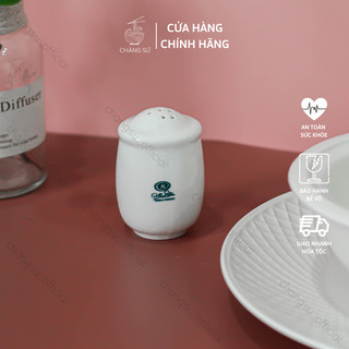 Lọ đựng tiêu sứ trắng sang trọng MC-M02 - Hũ tiêu cầm tay sứ Minh Châu
