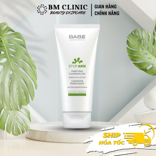 Sữa rửa mặt dịu nhẹ kiềm dầu Babe Stop AKN Purifying Cleansing Gel 100ml 200ml