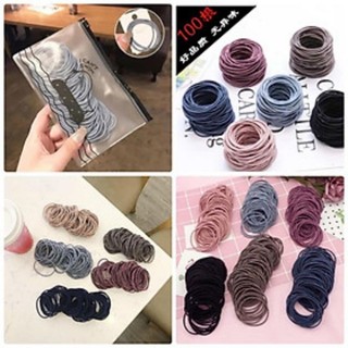 Set 100 dây chun buộc tóc hàn quốc