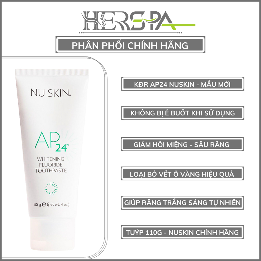 [CHÍNH HÃNG] Kem Đánh Răng Trắng Sáng Nuskin AP24 Whitening Fluoride Toothpaste 110gram.