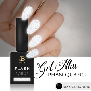 "jin.b - ivy flash gel 11ml": sơn gel nhũ flash jin.b hàn quốc phản quang sáng lấp lánh dưới ánh đèn flash