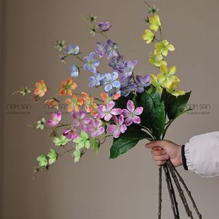 Hoa Thiên sứ hoa lụa cao cấp trang trí nhà cửa cành dài 73 cm