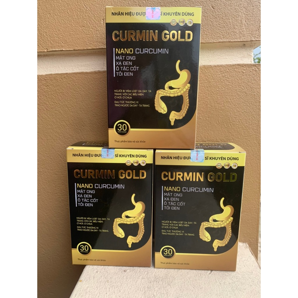 Đau dạ dày Curmin Gold Nano Curcunmin 30 viên nang