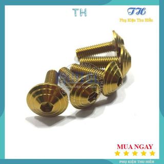 Ốc 6Li20 Inox Đầu Dù Thường -Vàng, Titan (Giá Bán 1 Con)
