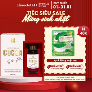 [Chính Hãng] GIẢM CÂN COCOA SLIM PLUS hộp 20 viên -giảm cân cấp tốc