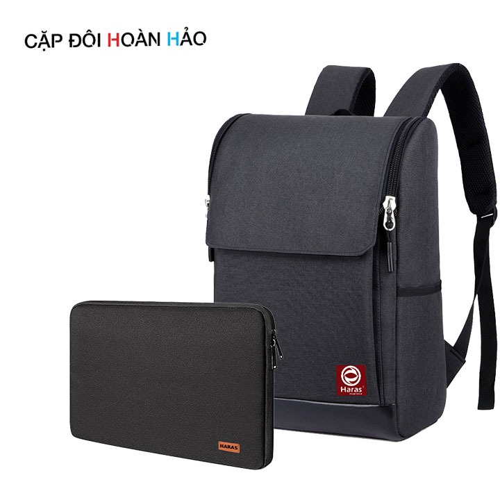 Combo Balo Laptop Và Túi Chống Sốc Bảo Vệ Máy Tính HARAS HR013TC001