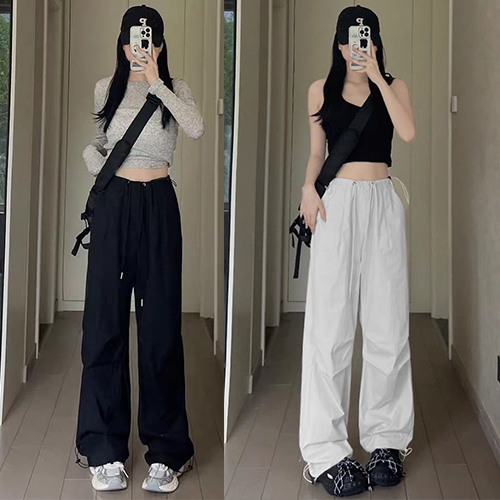 Quần Ống Rộng Nữ Kaki Hàng Đẹp 2 Kiểu Bo Gấu 2 Ly Form Xinh Trẻ Trung Năng Động Phối Với Áo Croptop Đẹp Mê Ni m68