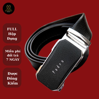 [Full Hộp] Thắt Lưng Da Nam Pedro Cao Cấp Mặt Khóa Tự Động Đa Dạng Mẫu Mã Đẹp - Quà Tặng Sang Trọng Đẳng Cấp