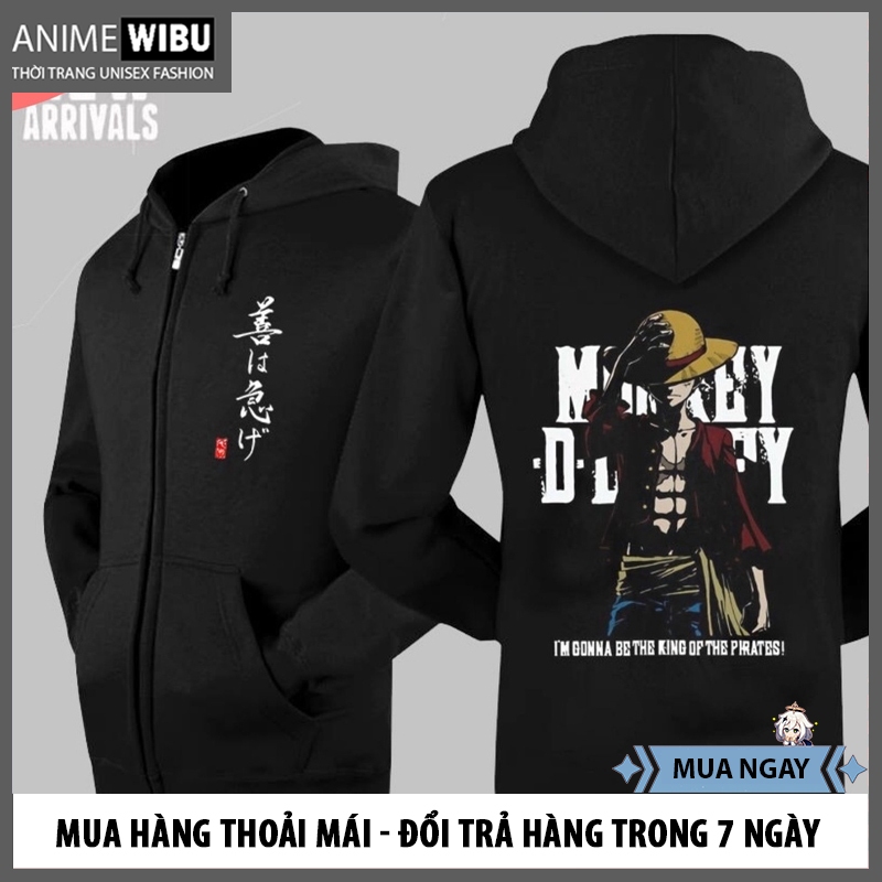 BST áo khoác anime Naruto One Piece Kimetsu đẹp cực ngầu giá rẻ