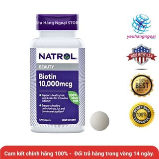 Natrol Biotin 10000mcg 100 viên của Mỹ.