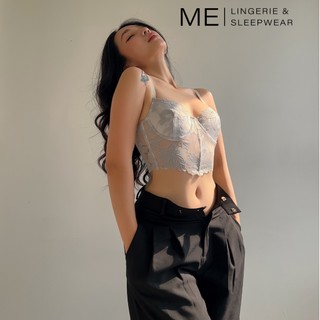 Áo Bra Corset Ren 3 xương Có Gọng Cup Chéo Tôn Ngực và Eo Gợi Cảm Kín Đáo Mùa Hè Melingerie &Sleepwear