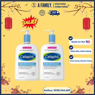 Set 2 Chai - Sữa Rửa Mặt Cetaphil Gentle Skin Cleanser 591ml