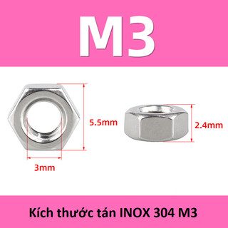 10 Con tán Inox 304 cho ốc M3