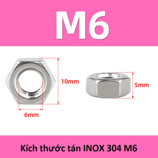 10 Con tán Inox cho ốc M6